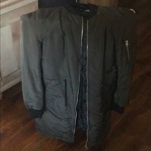 Long bomber jacket